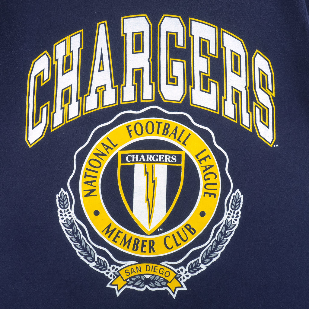 NFL (Home Team) - Blue San Diego Chargers T-Shirt 1990s Large vintage retro football