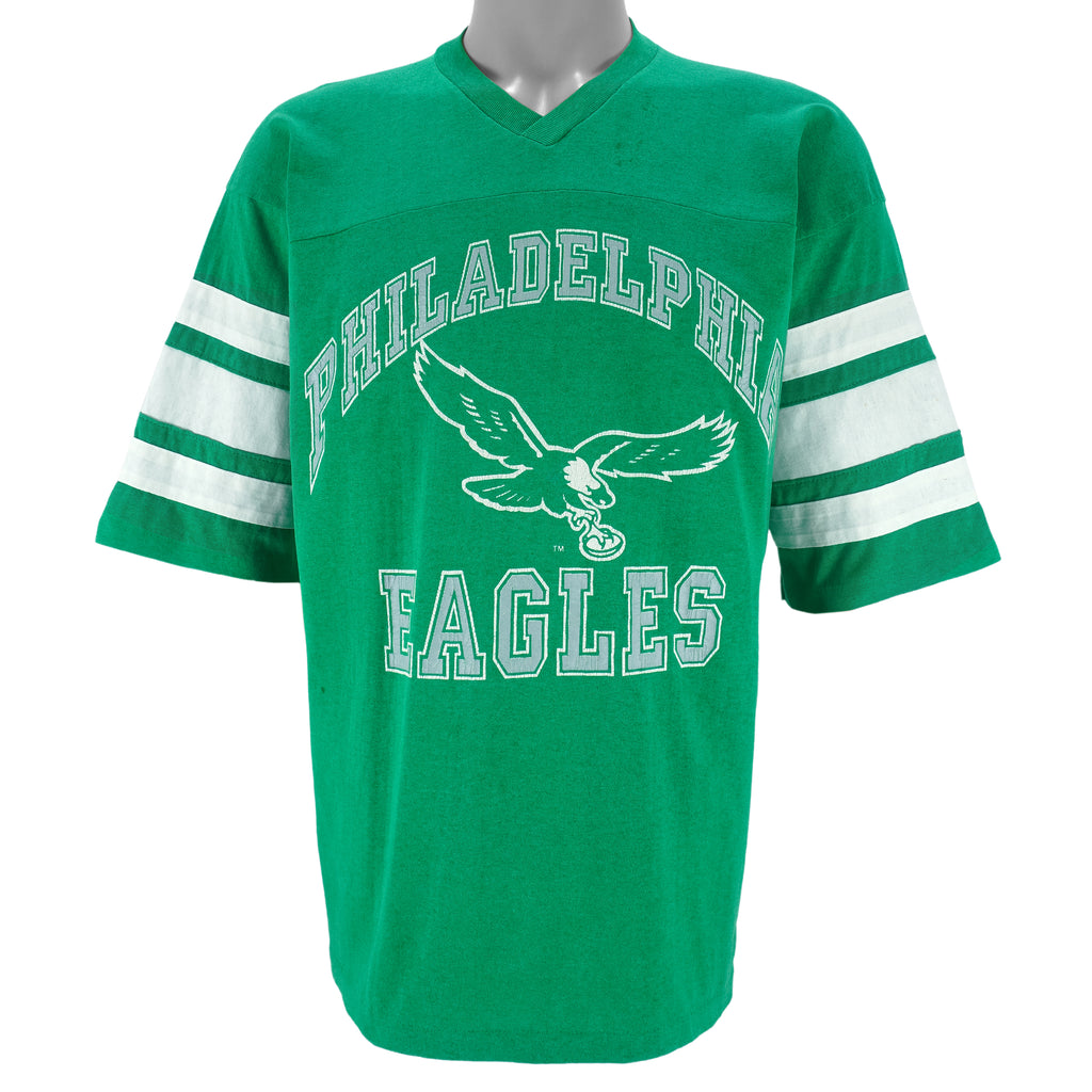 NFL (Logo 7) - Philadelphia Eagles Football Jersey 1980s Large vintage retro football