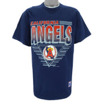 MLB (Logo 7) - California Angels Roll Up Sleeves T-Shirt 1991 Large vintage retro baseball