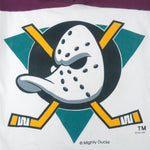 NHL (Competitor) - Mighty Ducks Jersey Print T-Shirt 1994 Large vintage retro hockey