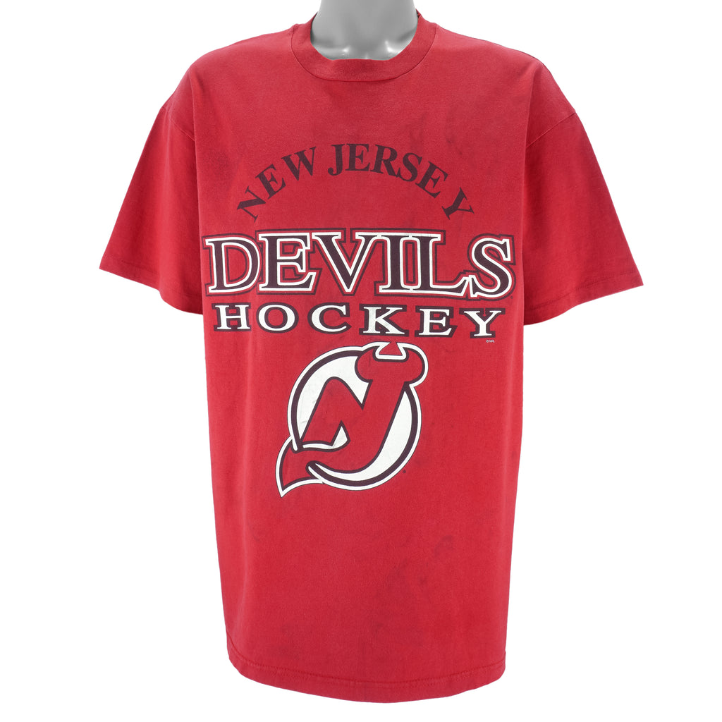 NHL (Hanes) - New Jersey Devils T-Shirt 1990s X-Large vintage retro hockey