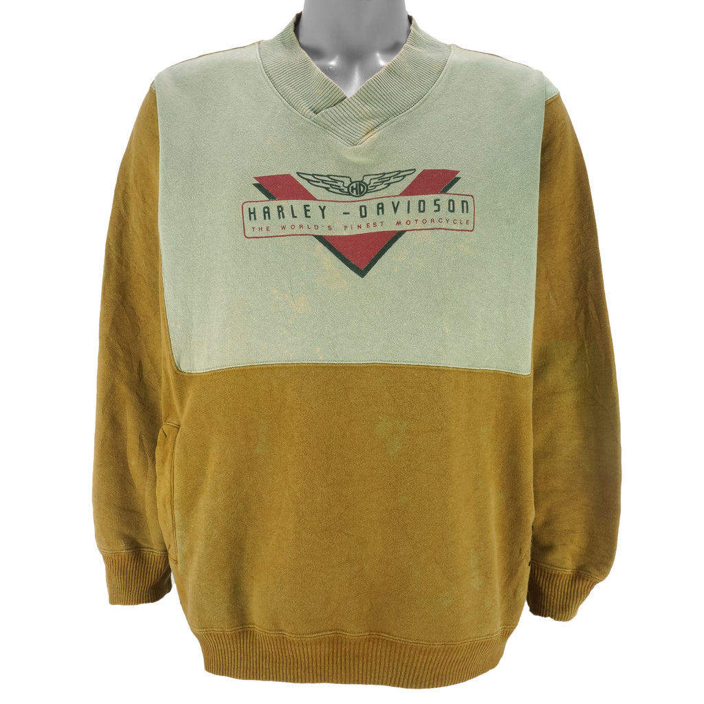 Harley Davidson - The World's Finest Motorcycle Crew Neck Sweatshirt 1990s Large vintage retro