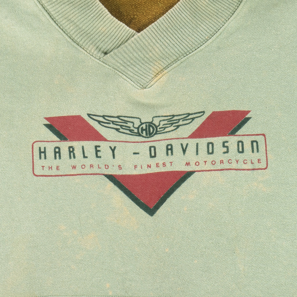 Harley Davidson - The World's Finest Motorcycle Crew Neck Sweatshirt 1990s Large vintage retro