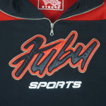 FUBU - Sports Black & Red Embroidered Sweatshirt 1990s Large vintage retro