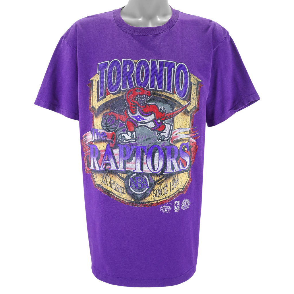 NBA (Ravens Athletic) - Toronto Raptors Single Stitch T-Shirt 1990s X-Large vintage retro basketball