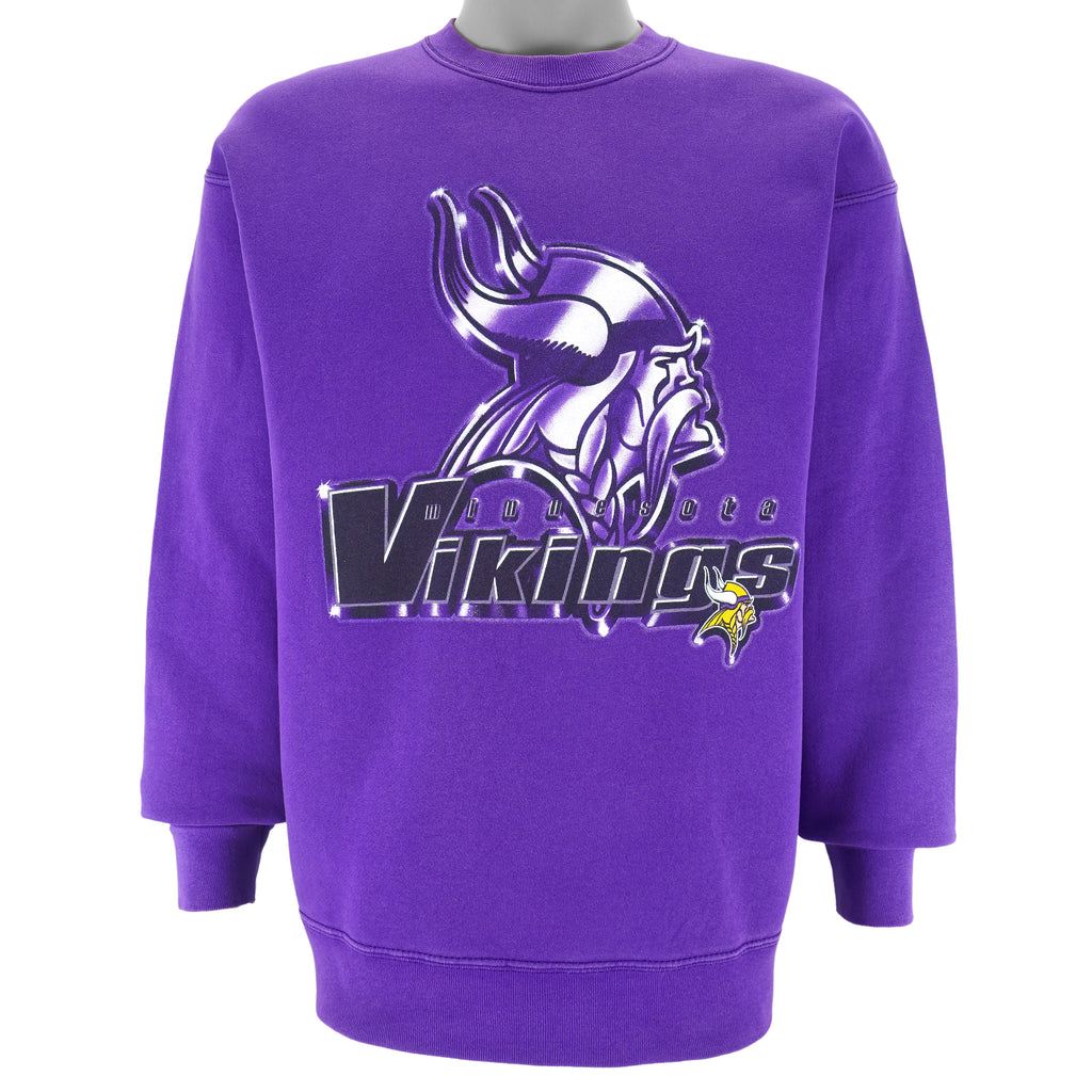 NFL (Pro Player) - Minnesota Vikings Crew Neck Sweatshirt 1990s Large Vintage retro football