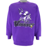 NFL (Pro Player) - Minnesota Vikings Crew Neck Sweatshirt 1990s Large