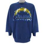 NFL (Pro Player) - San Diego Chargers Crew Neck Sweatshirt 1990s X-Large