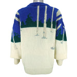 Vintage (Wind River) - Ski Graphic Crew Neck Hand Knitted Sweater 1990s Large