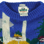 Vintage (Wind River) - Ski Graphic Crew Neck Hand Knitted Sweater 1990s Large