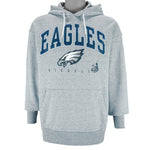 NFL (Riddell) - Philadelphia Eagles Hooded Sweatshirt 1998 Large