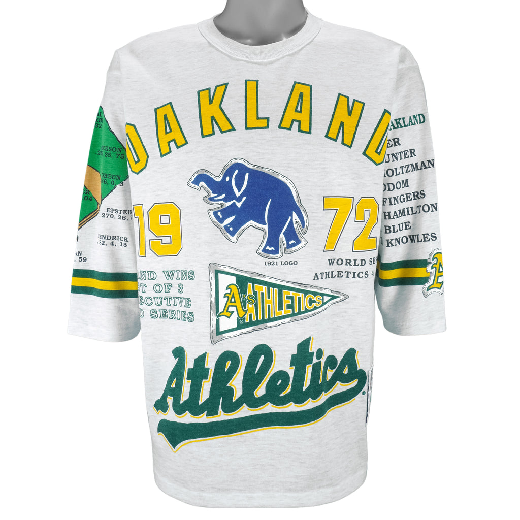 MLB (Long Gone) - Oakland Athletics 1972 Champs T-Shirt 1991 Large vintage retro baseball