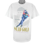 Vintage (Delta) - Dan Jansen Gold Medalist Speed Skating Lillehammer Olympics T-Shirt 1994 X-Large