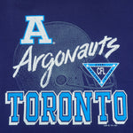CFL - Toronto Argonauts Die Hard Fan T-Shirt 1991 Large Vintage Retro