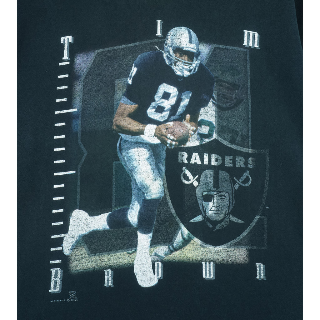 NFL (Pro Player) - L.A. Raiders Brown MVP Player T-Shirt 1990s XX-Large Vintage Retro Football