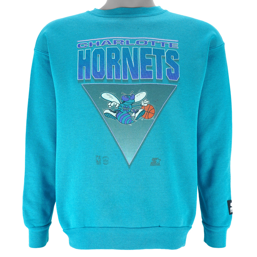 Starter - Charlotte Hornets Crew Neck Sweatshirt 1990s Small Youth Vintage retro basketball