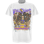 NBA (Salem) - Los Angeles Lakers World Champs Caricature T-Shirt 1987 Large (Copy)