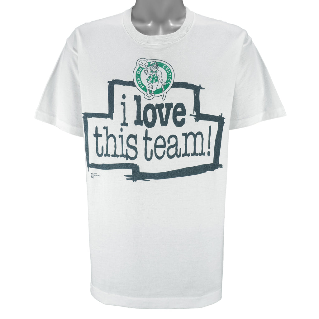 NBA (Salem) - Boston Celtics I Love This Team T-Shirt 1990s Large