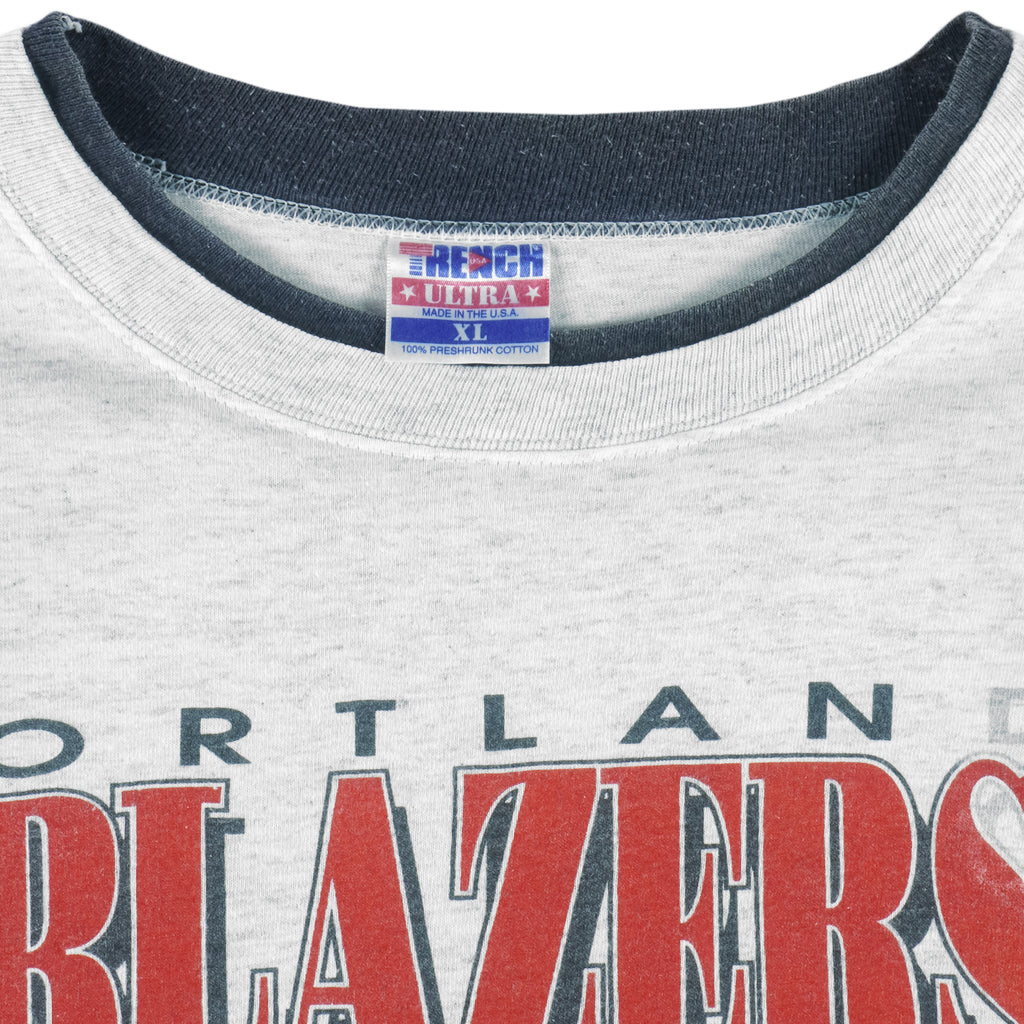 NBA (Trench) - Portland Trail Blazers Roll Up Sleeves T-Shirt 1992 X-Large