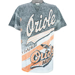 MLB (Ritz) - Baltimore Orioles All Over Print T-Shirt 1991 X-Large Vintage retro baseball