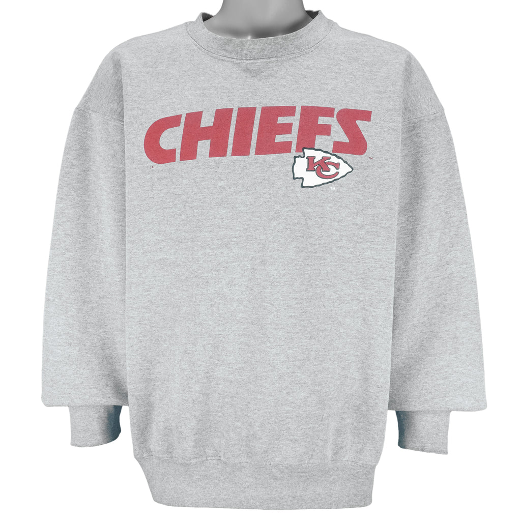 NFL (Majestic) - Kansas City Chiefs Crew Neck Sweatshirt 2000s Large vintage retro football