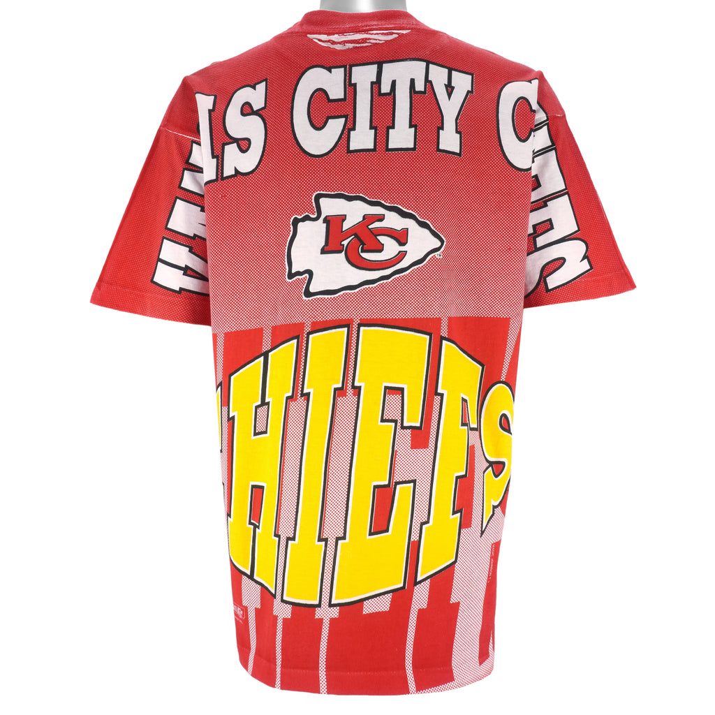 NFL (Magic Johnson T's) - Kansas City Chiefs All Over Print T-Shirt 1994 Large