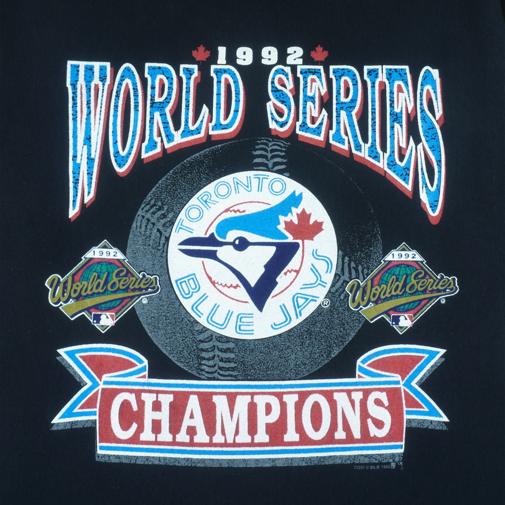 MLB (Waves) - Toronto Blue Jays World Series Champions T-Shirt 1992 X-Large vintage retro baseball