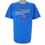MLB (Logo 7) - Texas Rangers Embroidered T-Shirt 1990s Medium
