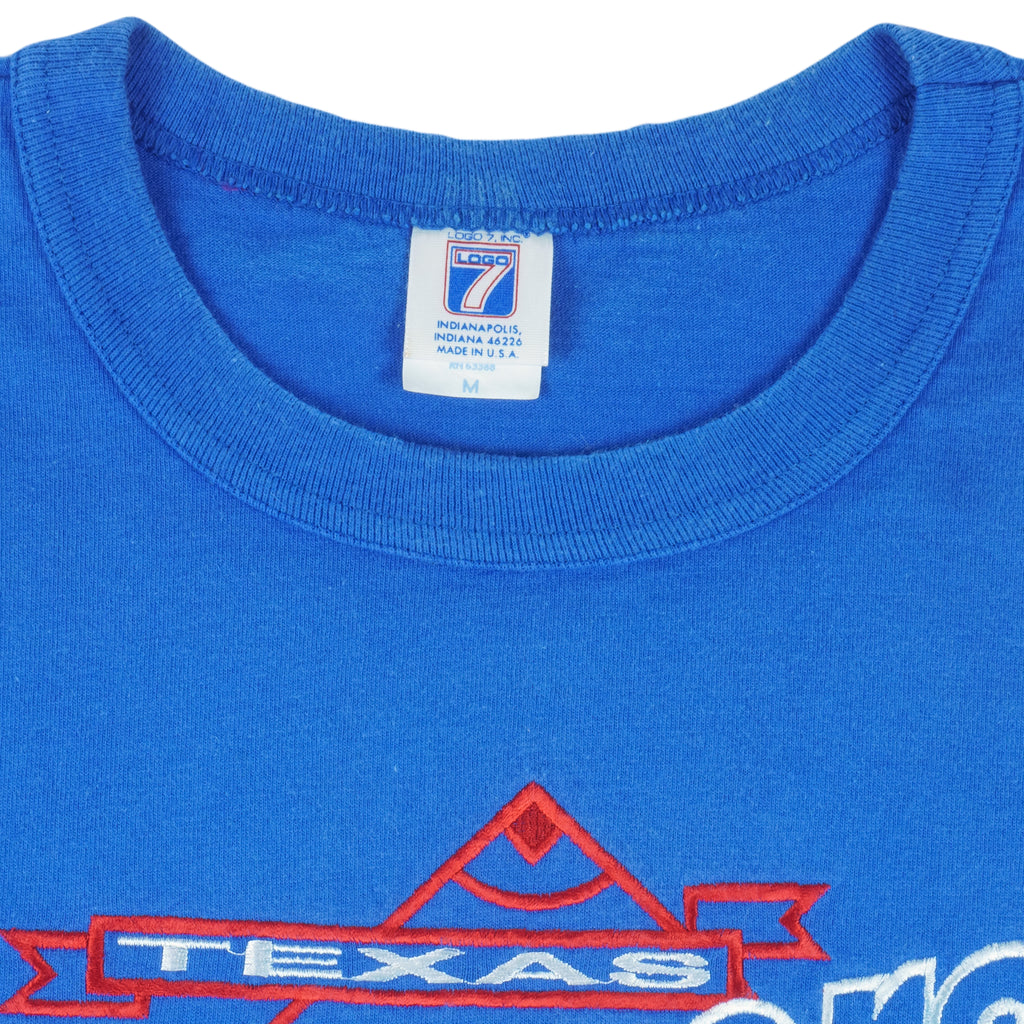 MLB (Logo 7) - Texas Rangers Embroidered T-Shirt 1990s Medium vintage retro baseball