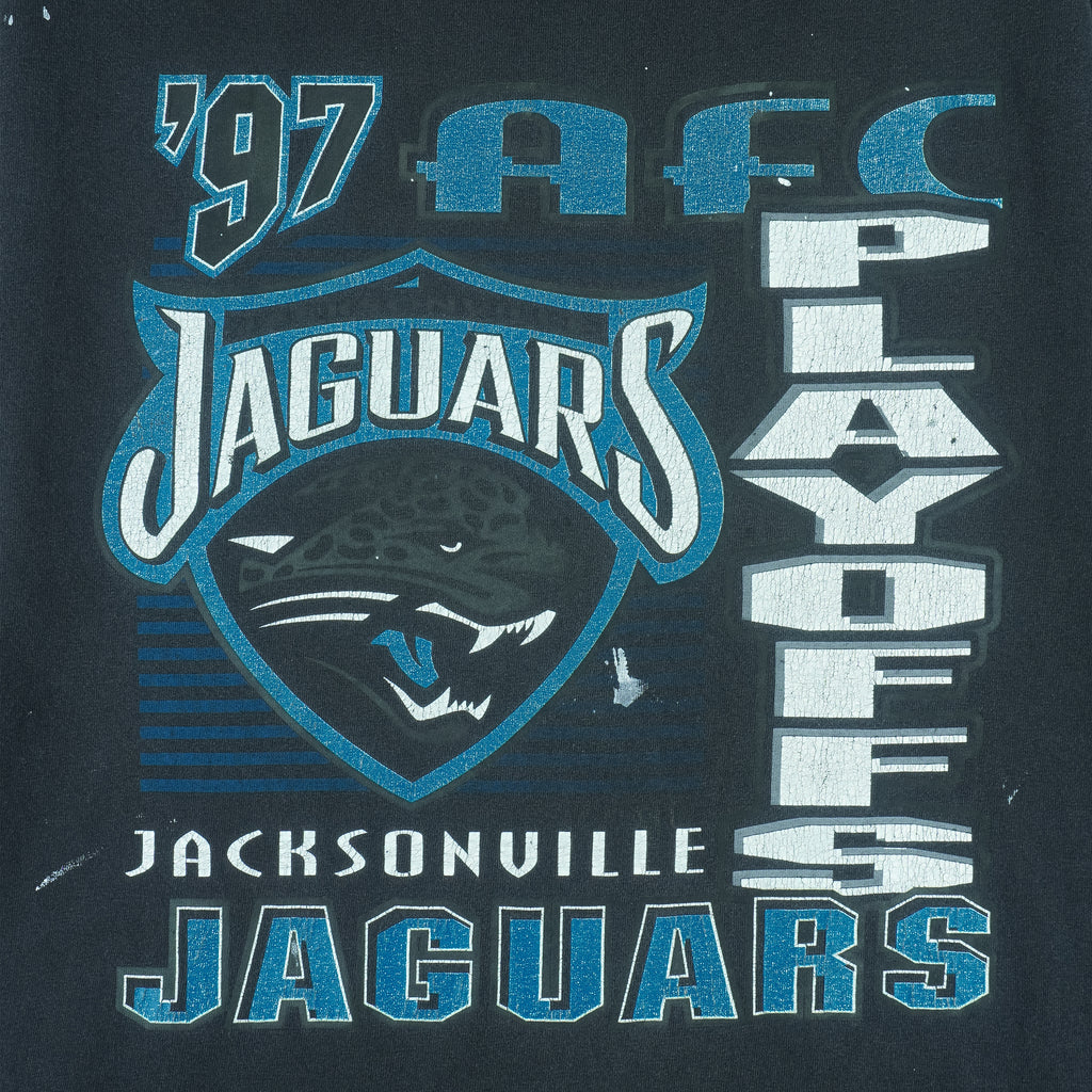 NFL (Logo 7) - Jacksonville Jaguars Football T-Shirt 1997 X-Large