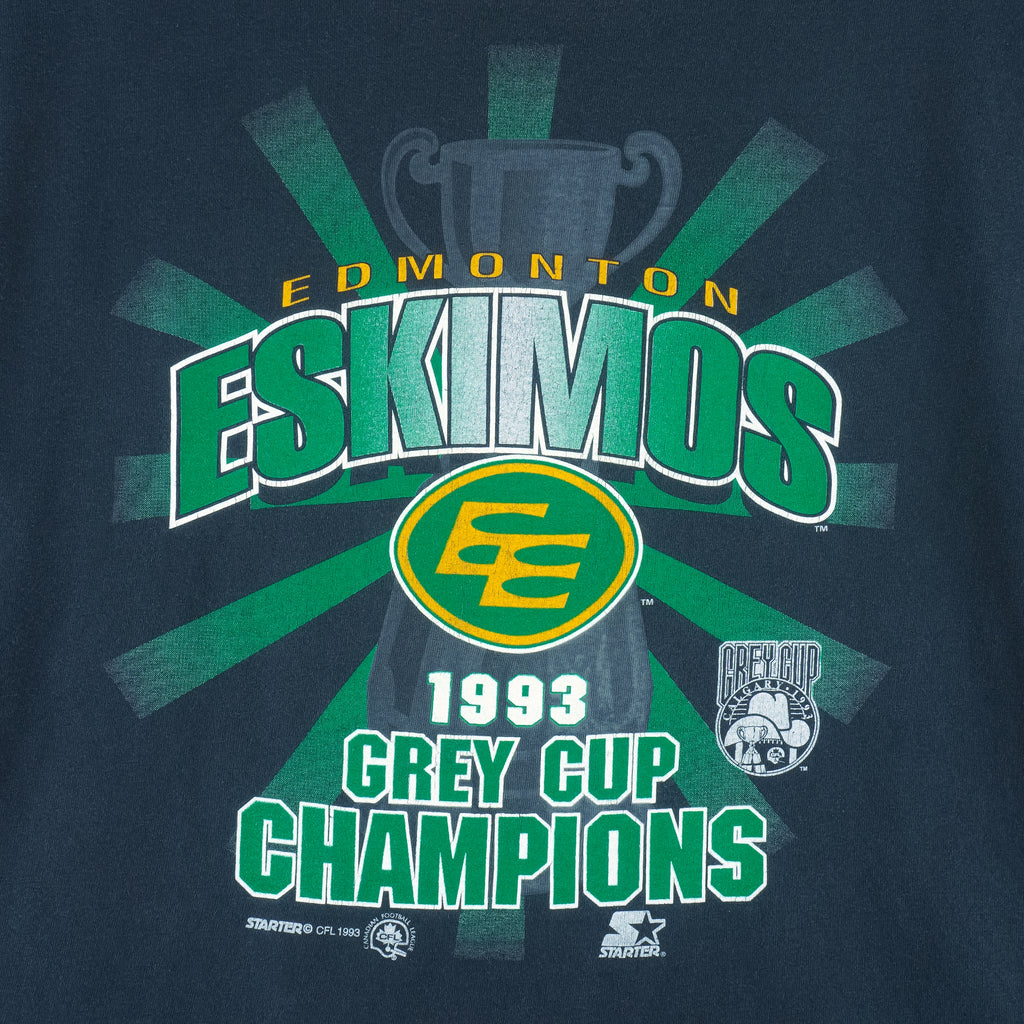 Starter - Edmonton Eskimos Football Club Single Stitch T-Shirt 1993 X-Large