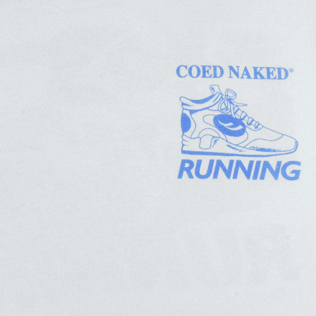 Vintage - Coed Naked Running Shoes T-Shirt 1990s Large vintage retro