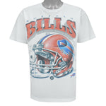 NFL (Shirt Explosion) - Buffalo Bills Helmet & Autographed Single Stitch T-Shirt 1996 Large