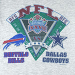 NFL (Salem) - Bills VS Cowboys Super Bowl 27th Champions Matchups T-Shirt 1993 Small