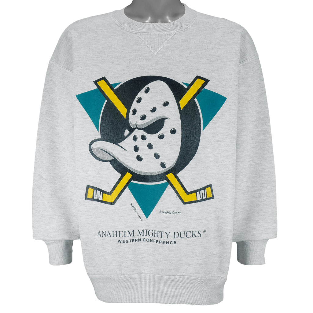 NHL (Bike) - Anaheim Mighty Ducks Crew Neck Sweatshirt 1994 Large