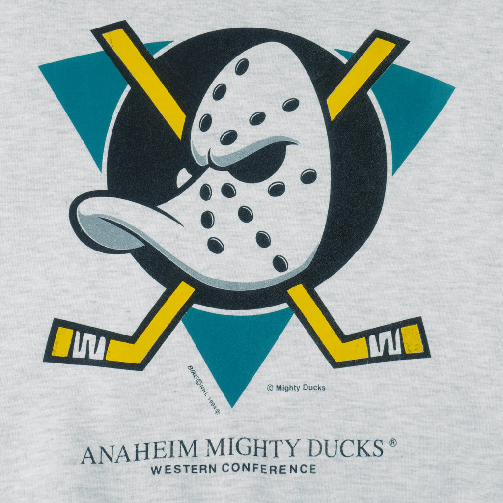 NHL (Bike) - Anaheim Mighty Ducks Crew Neck Sweatshirt 1994 Large