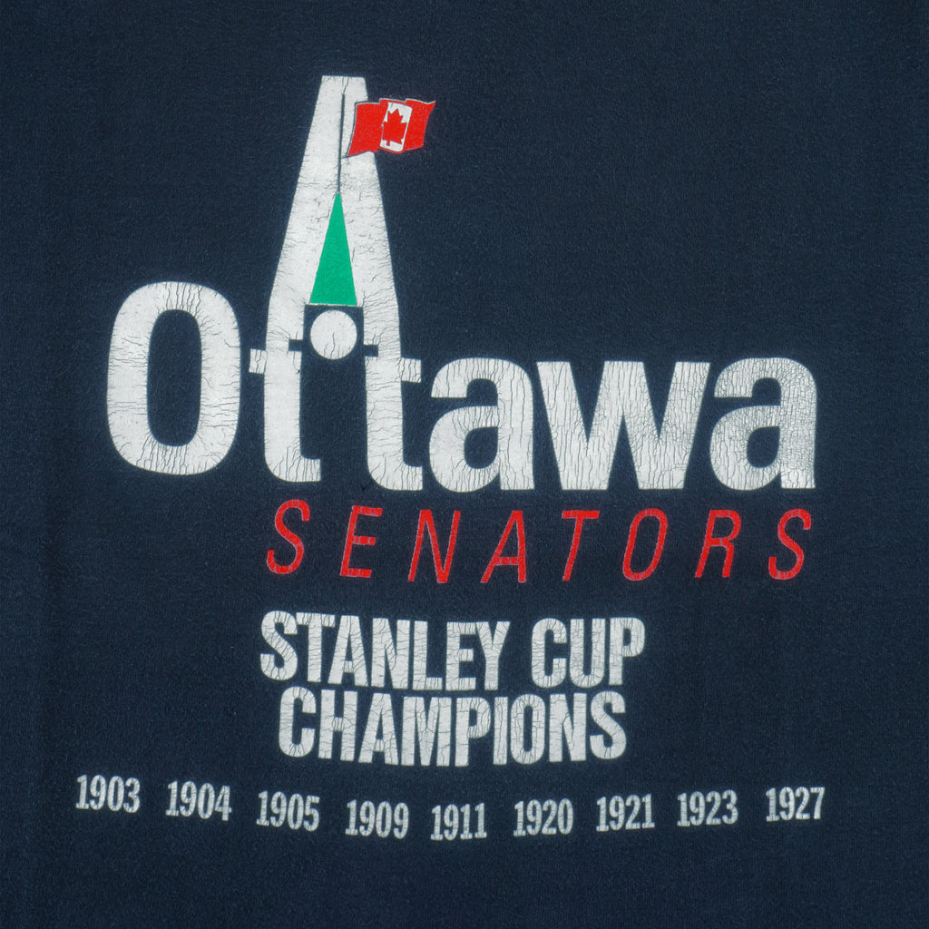 NHL - Ottawa Senators Stanley Cup Champions T-Shirt 1990s Medium