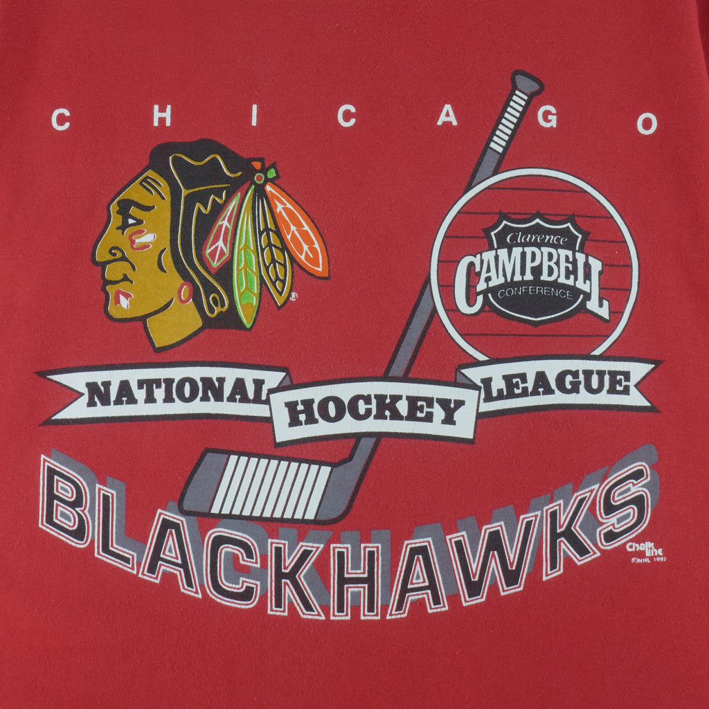 NHL (Chalk Line) - Chicago Blackhawks T-Shirt 1992 Large