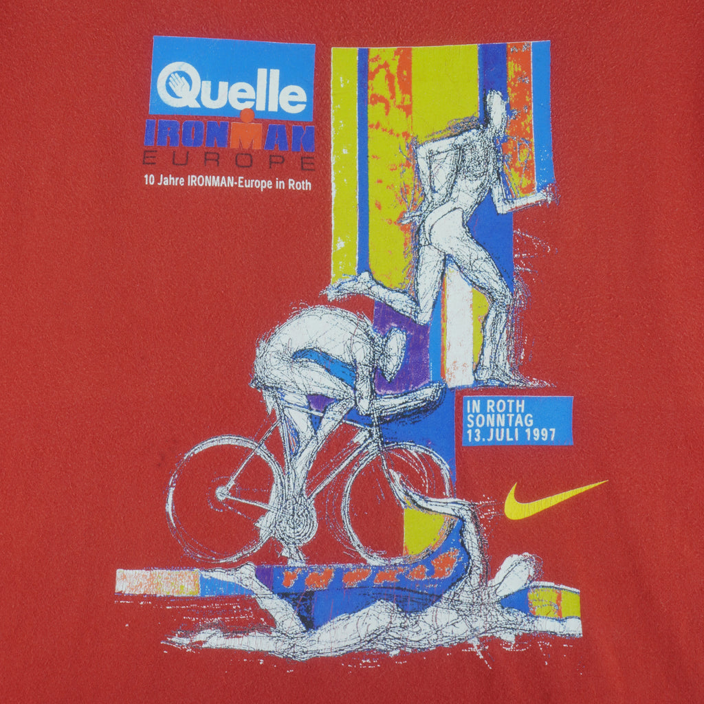 Nike - Quelle Ironman Europe Running Cycling T-Shirt 1997 XX-Large vintage retro