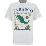 Vintage - Tabasco, Mexico Map Single Stitch T-Shirt 1990s Medium