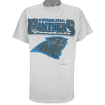 NFL (Logo 7) - Carolina Panthers Single Stitch T-Shirt 1995 Large