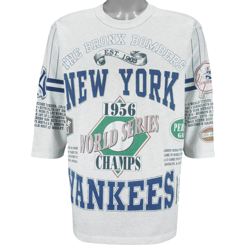 MLB (Long Gone) - New York Yankees 1956 World Series Champs T-Shirt 1990s Large