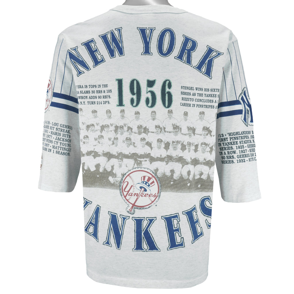 MLB (Long Gone) - New York Yankees 1956 World Series Champs T-Shirt 1990s Large