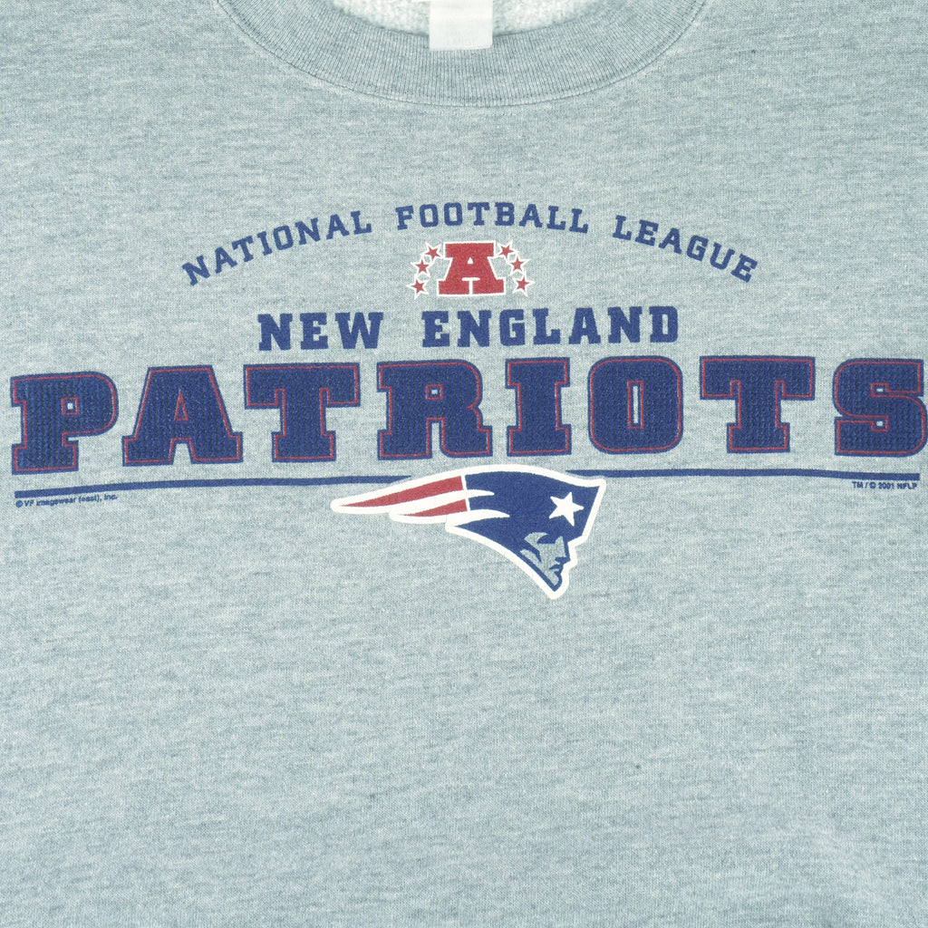 NFL (Lee) - New England Patriots Crew Neck Sweatshirt 1990s Large