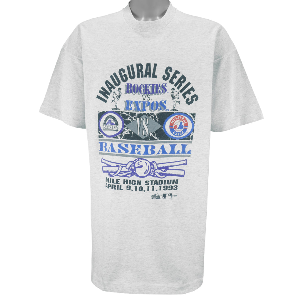 MLB (Majestic) - Rockies VS Expos Inaugural Season Matchups T-Shirt 1993 XX-Large