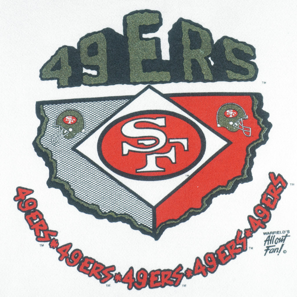 NFL (Tultex) - San Francisco 49ers Crew Neck Sweatshirt 1990s Medium vintage retro football