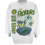 NFL (Nutmeg) - Packers Stadium Map Crew Neck Sweatshirt 1990s X-Large