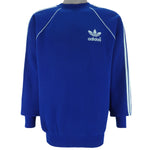 Adidas - Three Stripes Crew Neck Sweatshirt 1980s Large