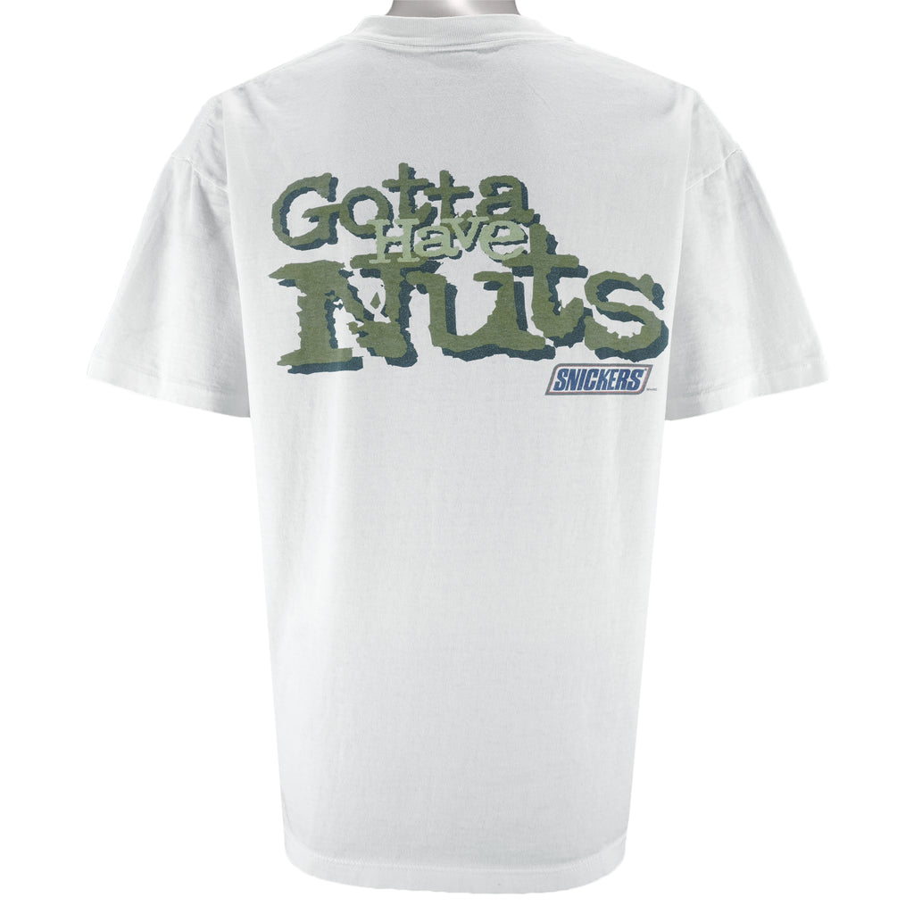 Vintage (No Fear) - Gotta Have Nuts Snickers Brand T-Shirt 1990s X-Large vintage retro