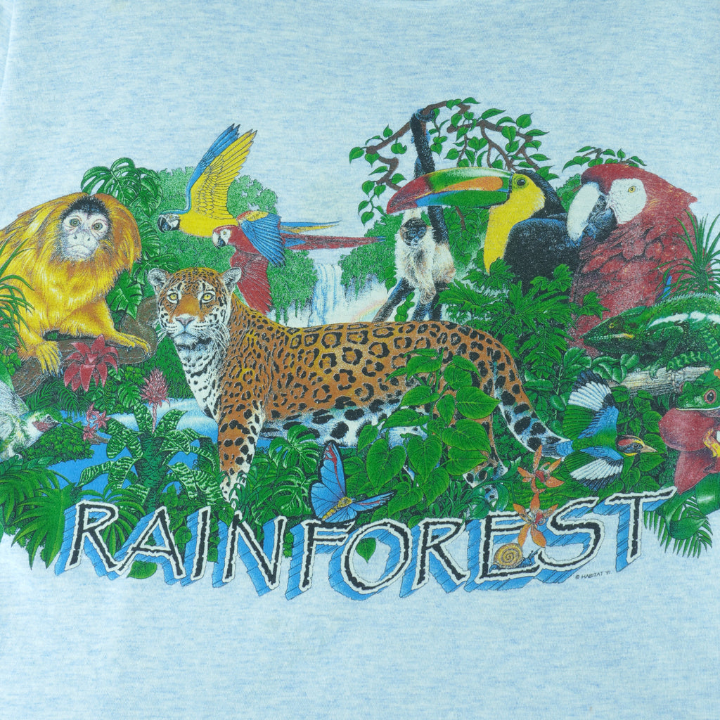 Vintage (Habitat) - Rainforest Animal T-Shirt 1991 Large vintage retro